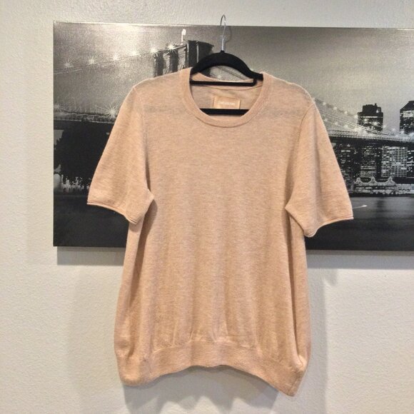 ZADIG & VOLTAIRE "Ida" Cashmere Short Sleeve Lightweight Sweater Sz S - Picture 1 of 7